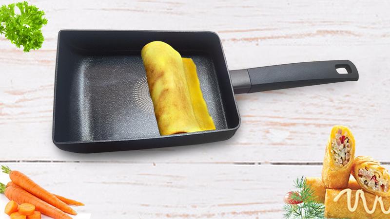 Chảo từ  chống dính chữ nhật Lock&Lock Hard&Light 18cm dùng được bếp từ LHL5186-IH