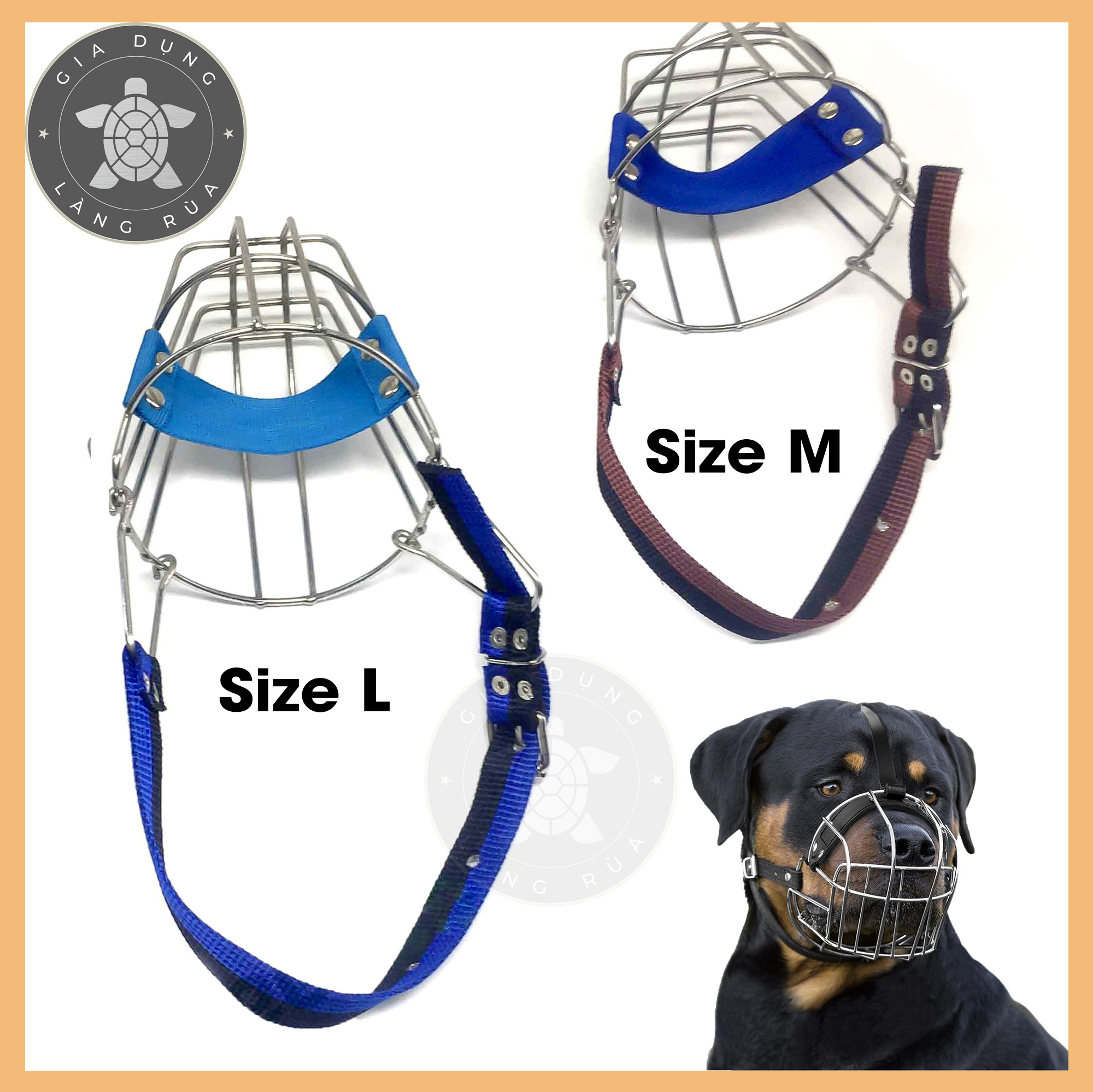 Rọ mõm cho chó inox cao cấp, rọ mõm cho chó nhỏ, chó lớn, rọ mõm cho chó Becgie, Poodle, Pitbull, Pug