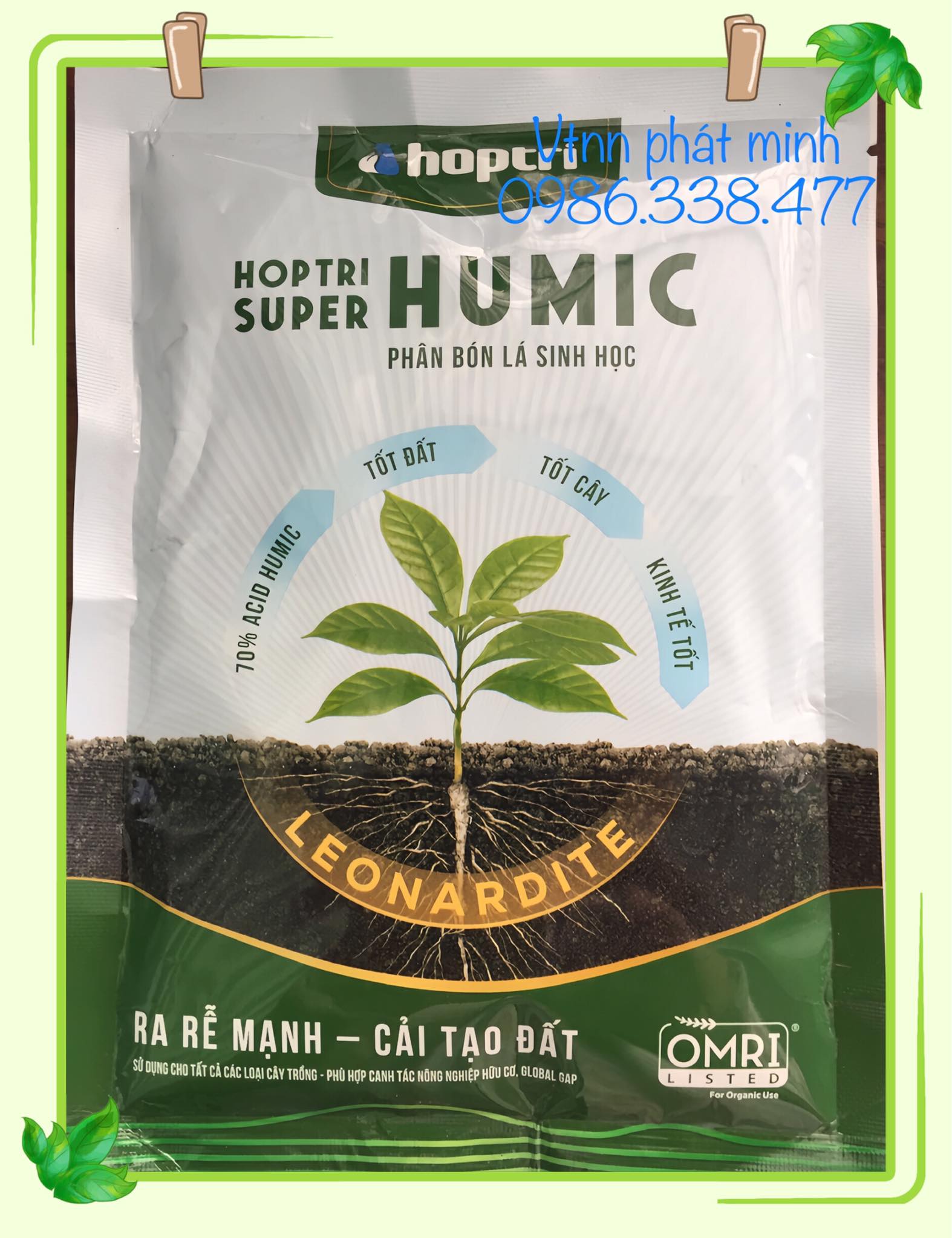 Phân bón humic hợp trí super humic ra rễ cực mạnh dạng bột