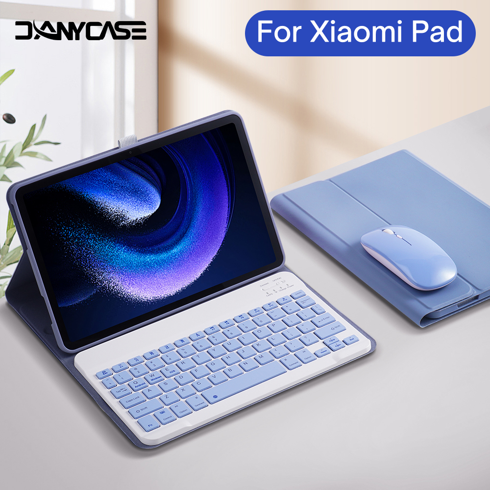 DANYCASE Keyboard Case for Xiaomi Mipad 6 / 6 Pro Mi Pad 5 / 5 Pro 11inch 2023 Redmi Pad SE 11 Tablet Bluetooth-compatible Rechargeable Keyboard Cover