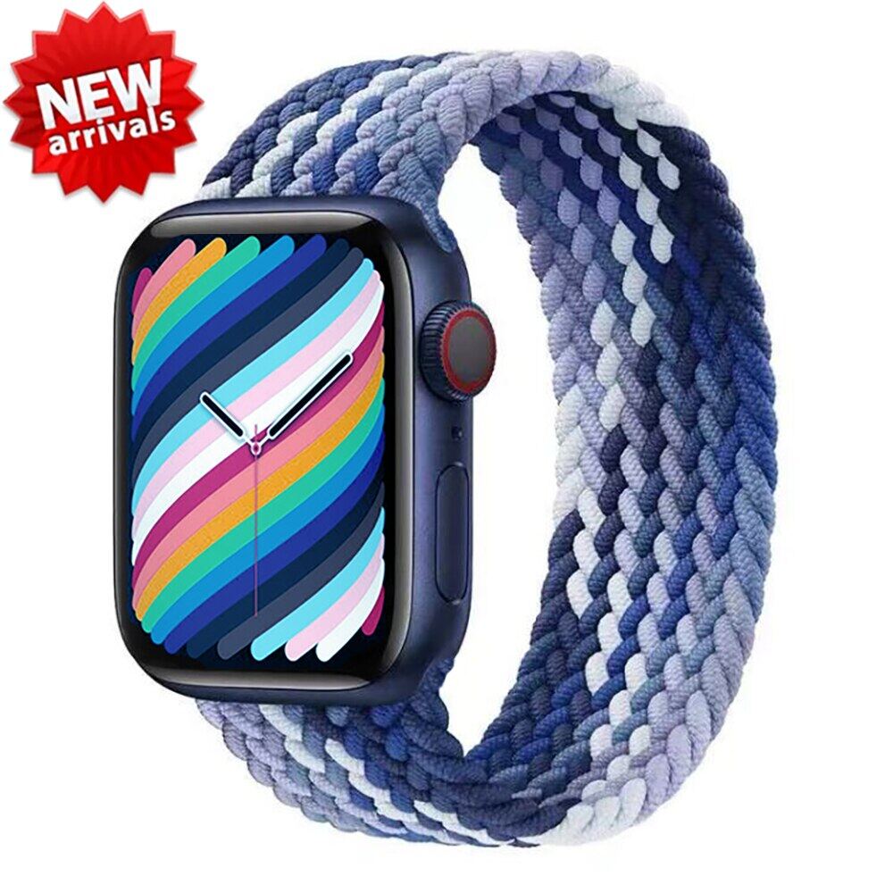 Dây Đeo Đồng Hồ Ni Lông Cho Apple Watch Band Ultra 49mm Dây Bện Đơn 44Mm 8 7 6 5 4 SE, Dành Cho Dòng I Watch 40Mm 42Mm 38Mm 41mm 45mm