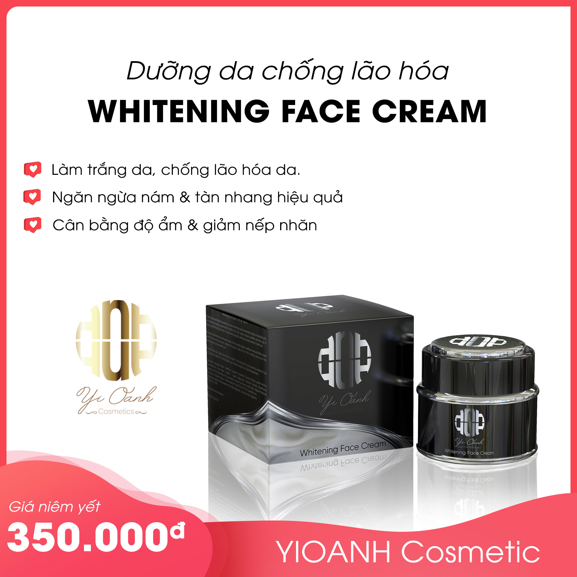 Bộ dưỡng da chống lão hóa Kem dưỡng trắng da mặt giảm nếp nhăn Whitening Face Cream