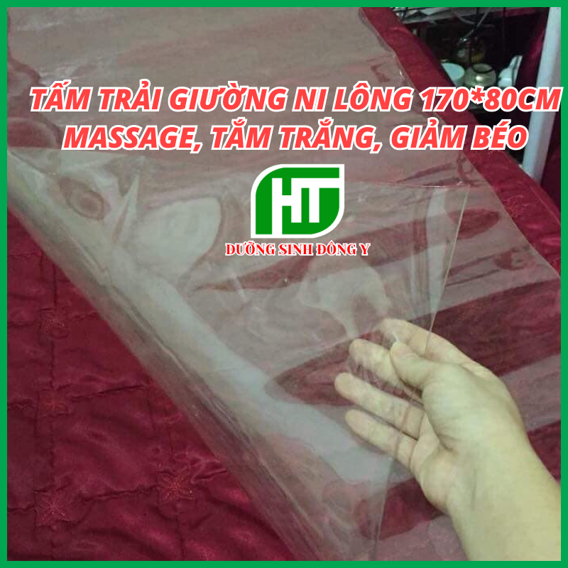 Tấm ni lông trải giường massage, tắm trắng, giảm béo kích thước 170*80cm