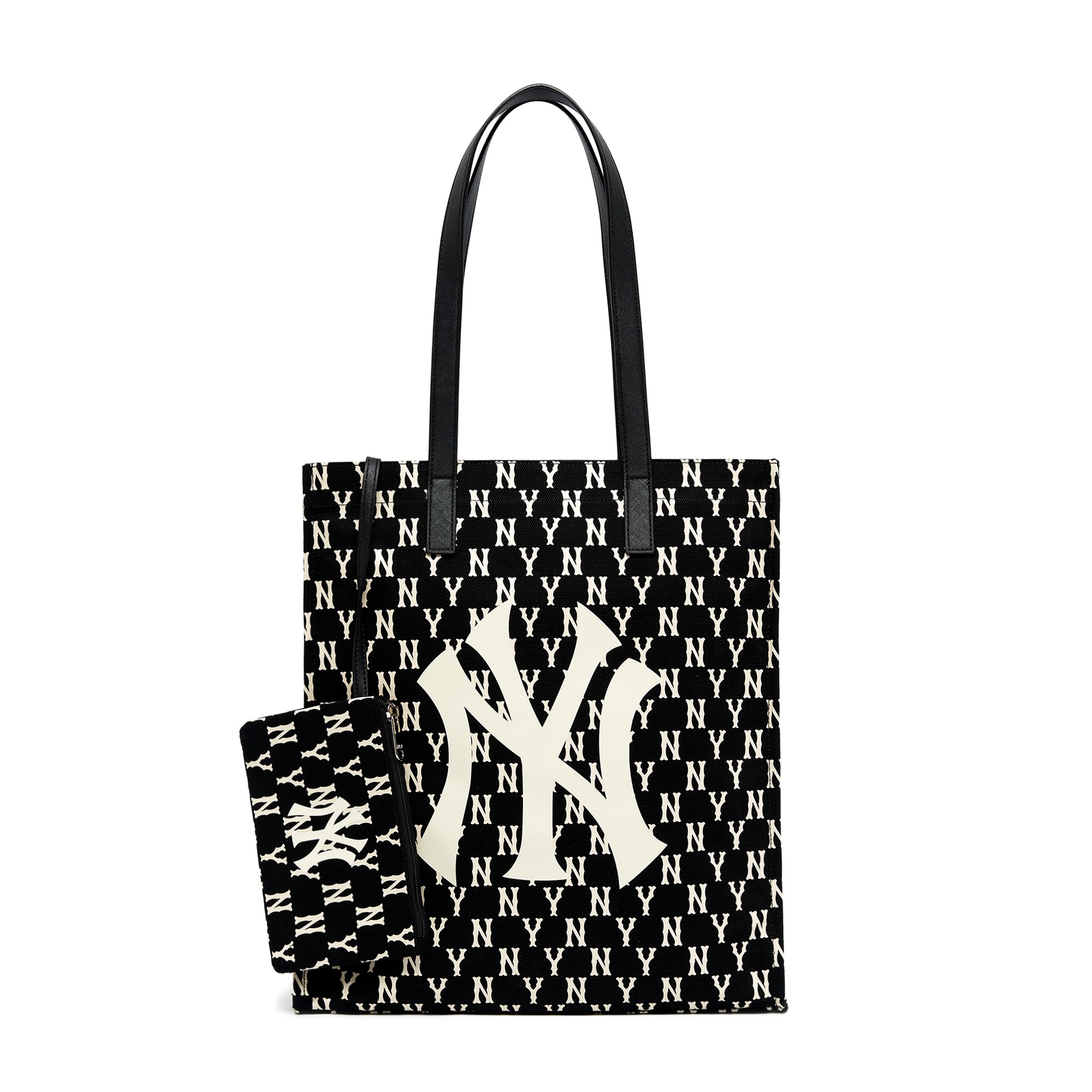 Túi mlb ny monogram tote bag black, yellow
