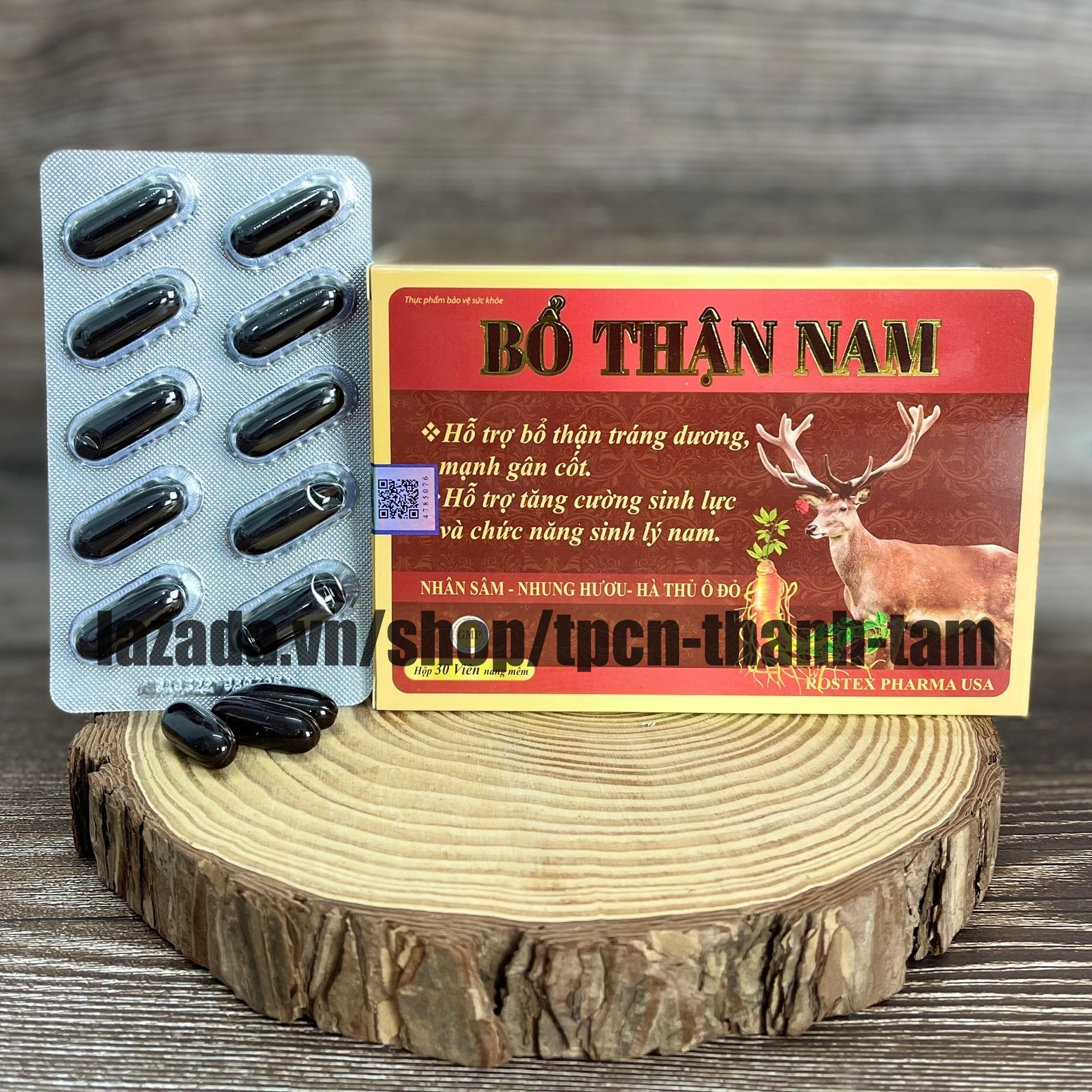 [Vỉ]Viên uống Bổ Thận Nam tăng cường sinh lý cương cứng giảm xuất tinh sớm-Hộp 30 Viên
