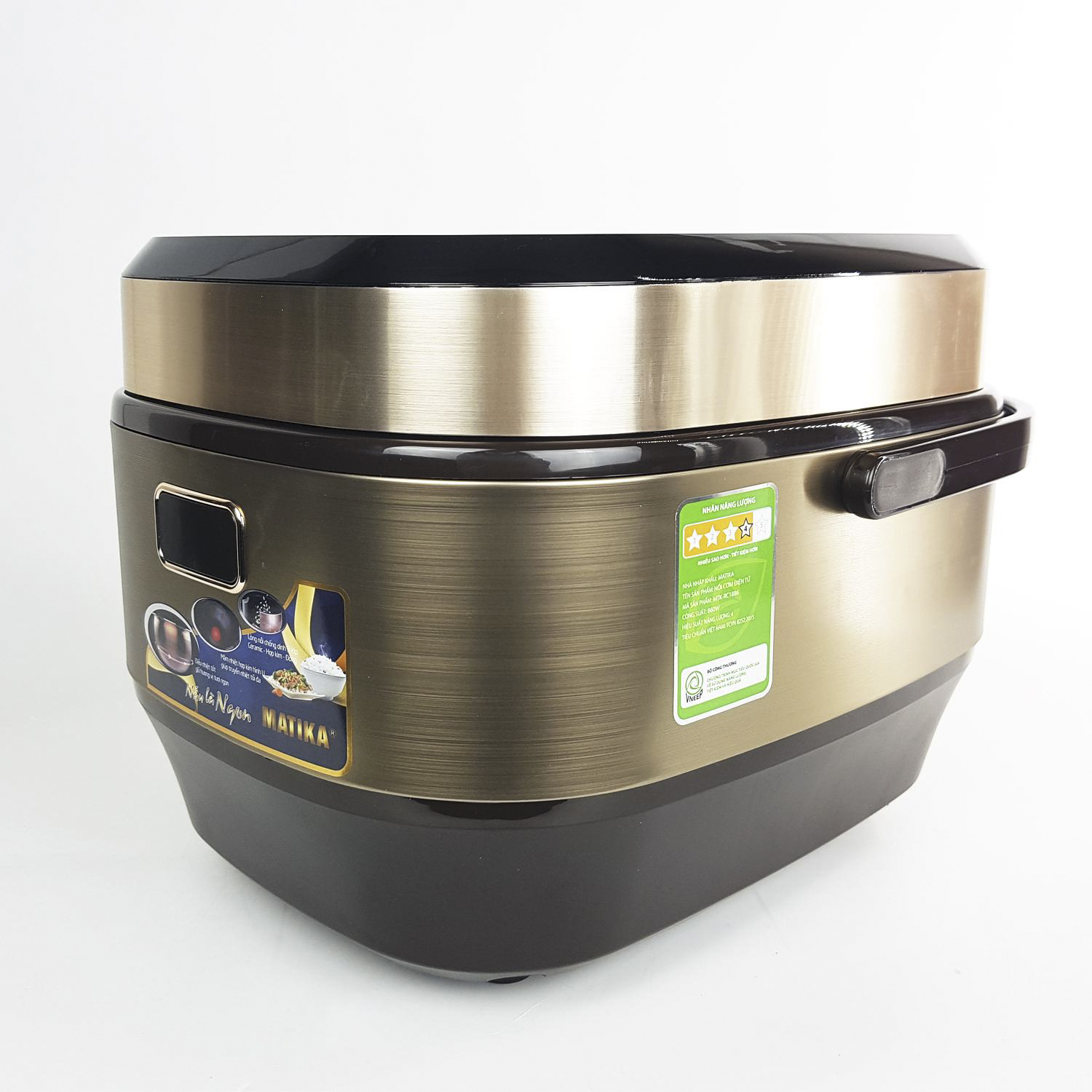 Nồi cơm điện tử Matika MTK-RC1886 lõi hợp kim đồng cao cấp bảo hành chĩnh hãng 12 tháng