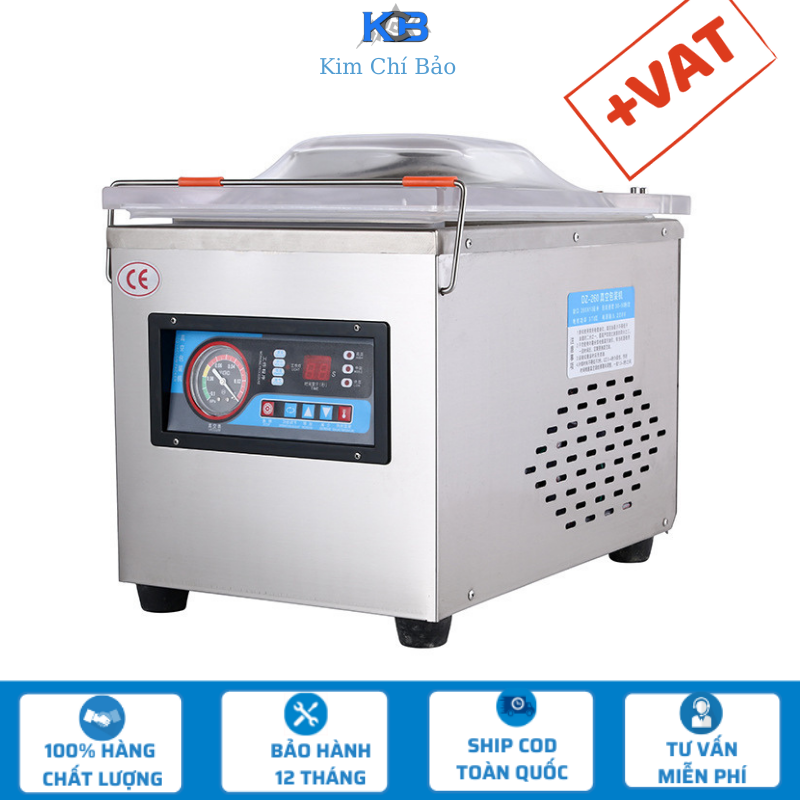 Máy hút chân không công nghiệp dz 260, hai thanh hàn, không kén túi, phù hợp dùng gia đình xưởng chế biến