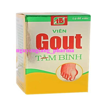 Viên Gout Tâm Bình - Phòng ngừa và hỗ trợ gout - hộp 60 viên