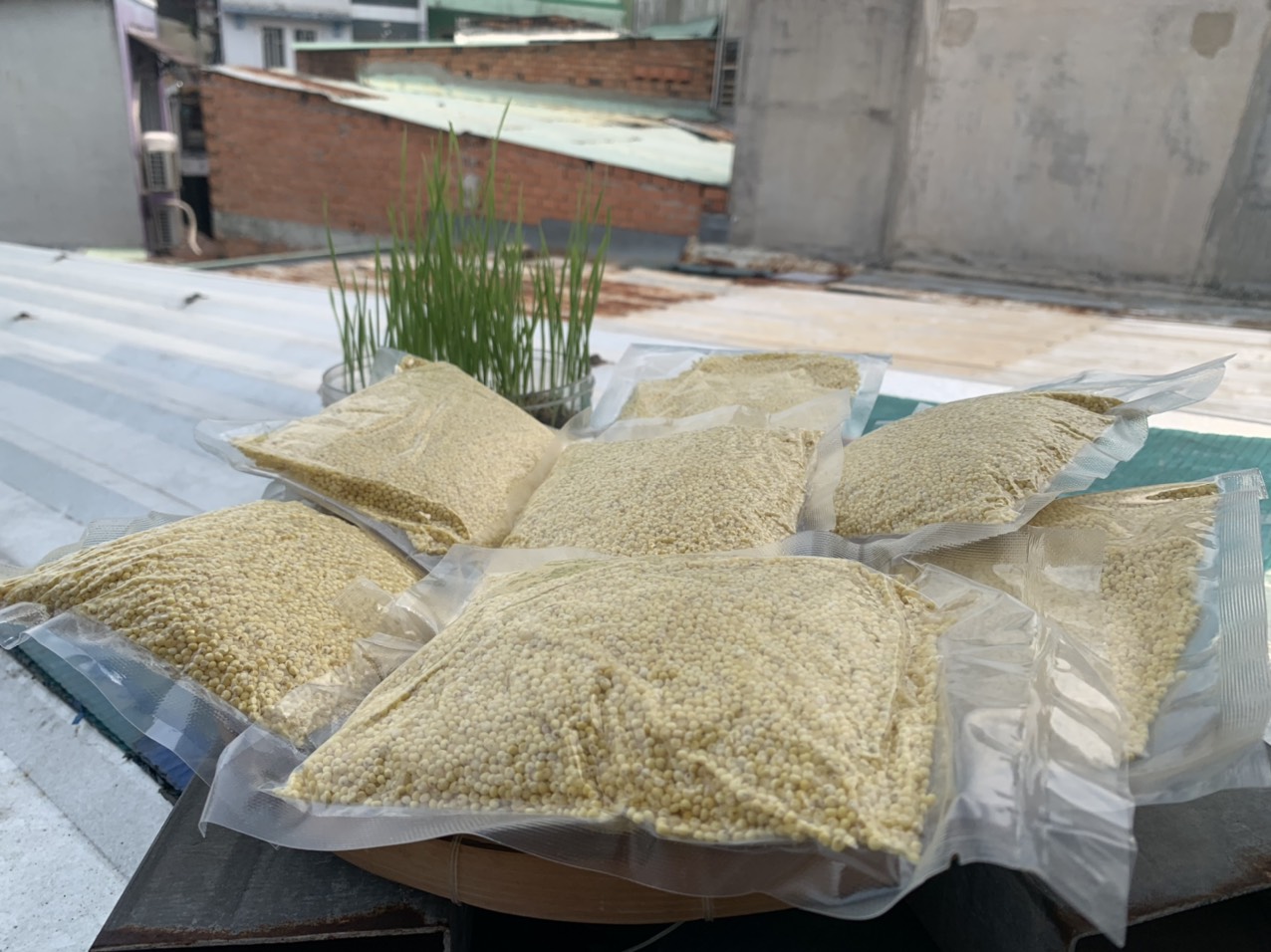 Hạt kê nếp vàng đã tách vỏ, Hat kê nấu cháo, sữa, cơm túi 250gr