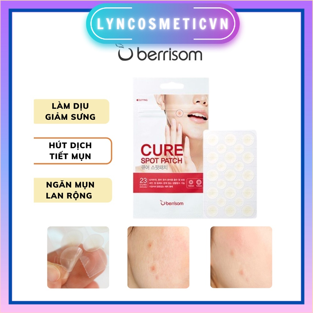 Miếng Dán Mụn Làm Dịu da Berrisom Cure Spot Patch - 23 miếng
