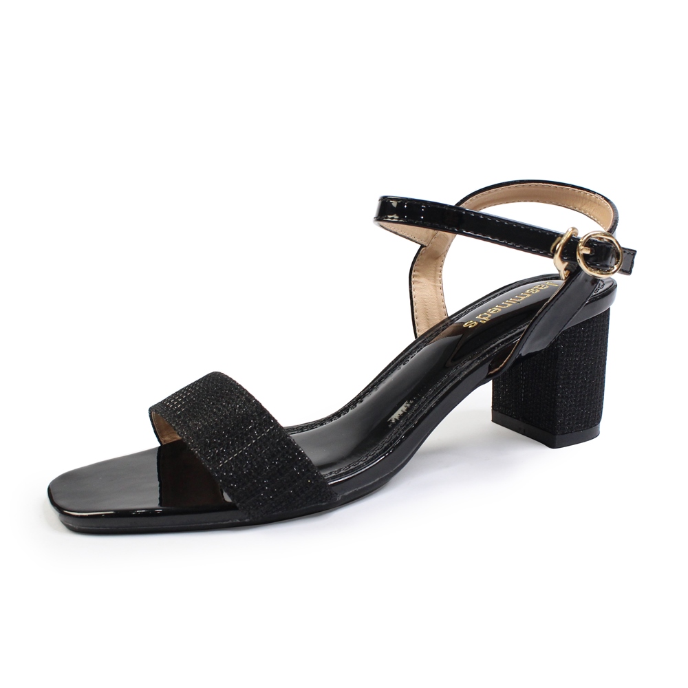Xăng đan cao gót 6cm da nhũ - xuat 4808