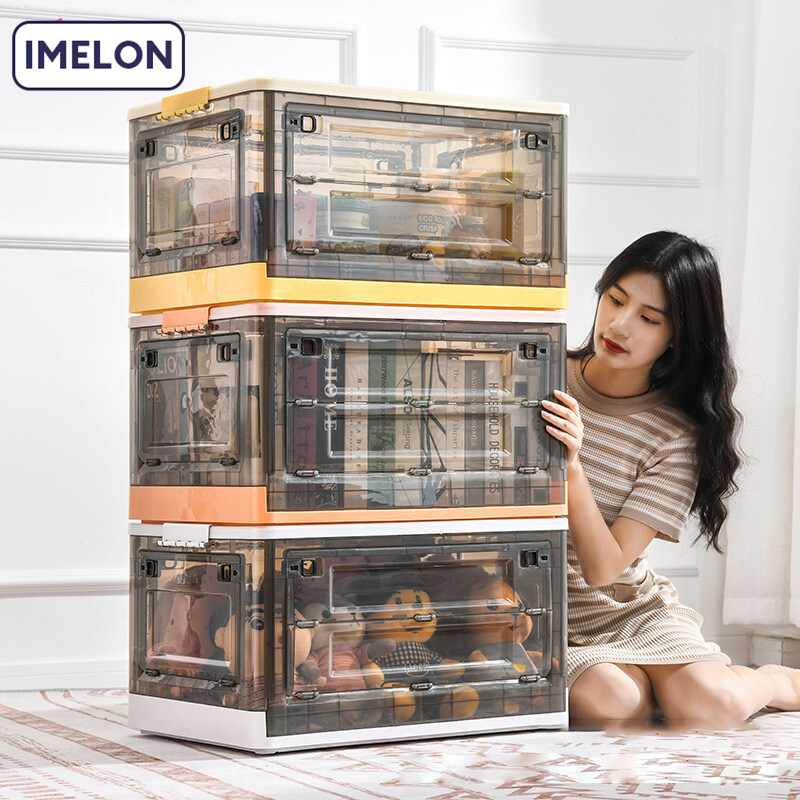 IMELON quả tặng miễn phí TOÀN CỬA HÀNG Hộp Đựng Gấp Gọn Có Nắp Đậy, Thùng Nhựa Có Thể Gập Lại. Hộp Đựng Đa Năng Hộp Nhựa Có Thể Gập Lại