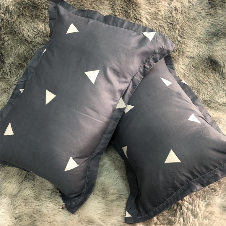 2 chiếc vỏ gối nằm poly cotton 45x65 cm, vỏ áo gối poly cotton nhiều mẫu mới