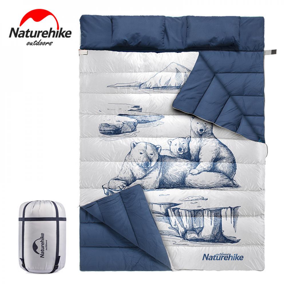 Túi Ngủ Đôi Kèm Gối 3 Con Gấu NatureHike NH19S016-D