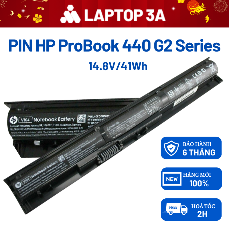 Pin laptop hp probook 440 g2 445 g2 450 g2 455 g2 vi04 hp envy pavilion 14 15 17 series