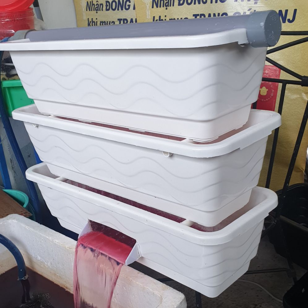 FREE SHIP MAX bộ lọc baki 3 tầng thác màu trắng nhựa tốt kt 69x25x55 drc