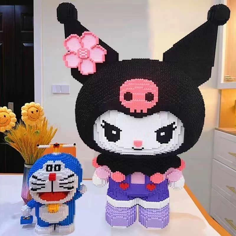 [HOÀN TIỀN  6%]KUROMI MELODY món quà sinh nhật quà tặng handmade lắp ghép mô hình lắp ráp 3d trưng bày mini block đồ chơi xếp hình