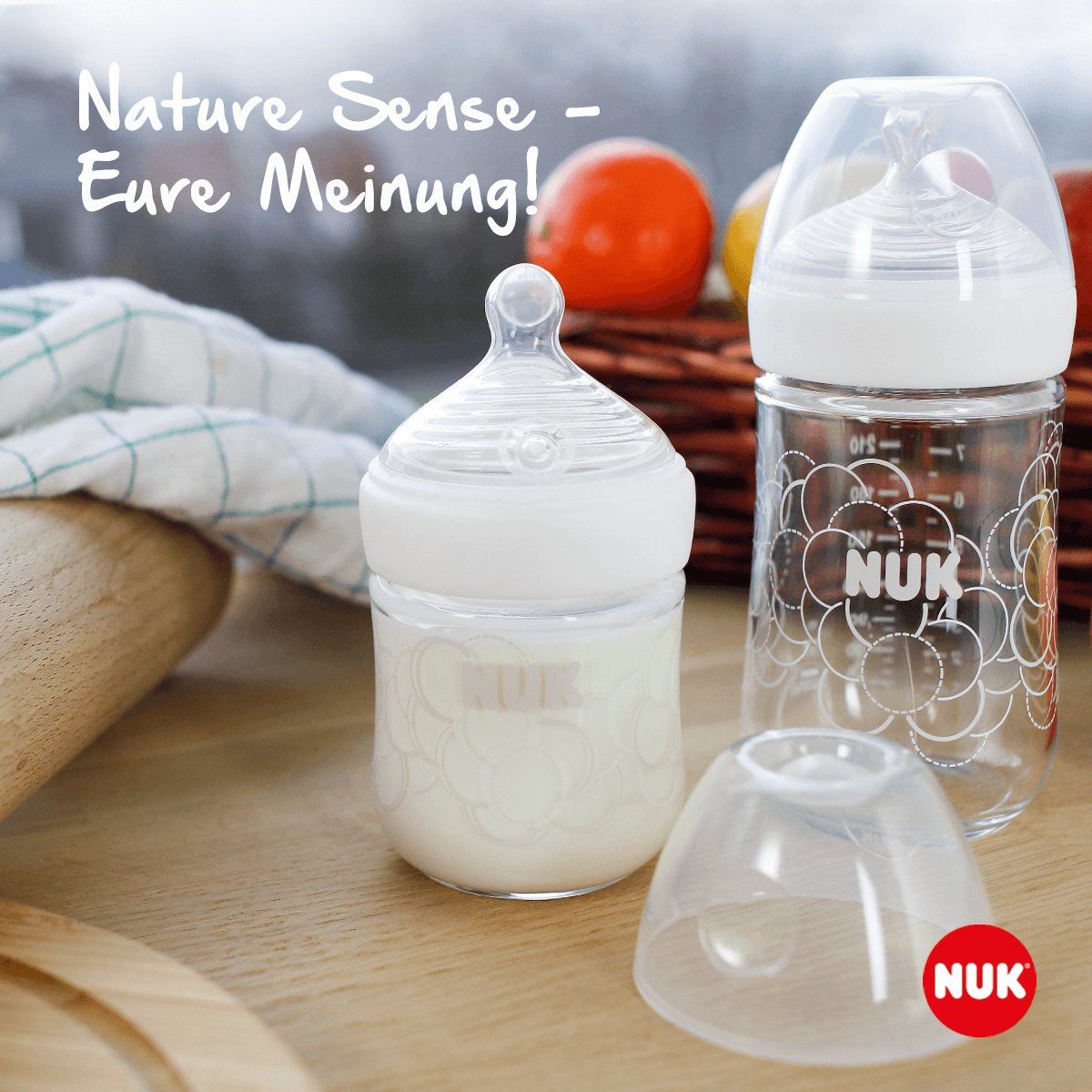 BÌNH SỮA NUK NATURE SENSE THỦY TINH 120ML NÚM TI S1 - M 