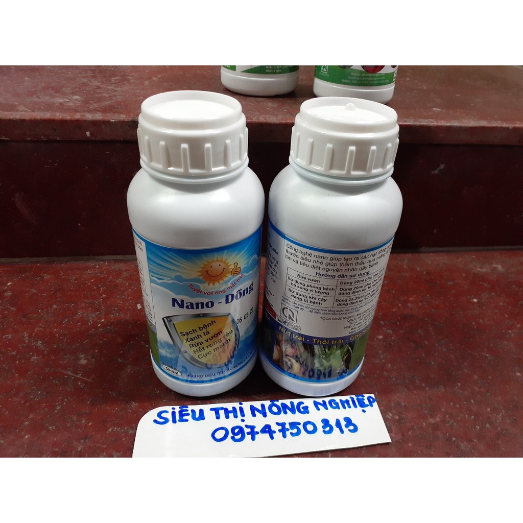 Nano đồng- chế phẩm sinh học trừ bệnh hại chai 500ml