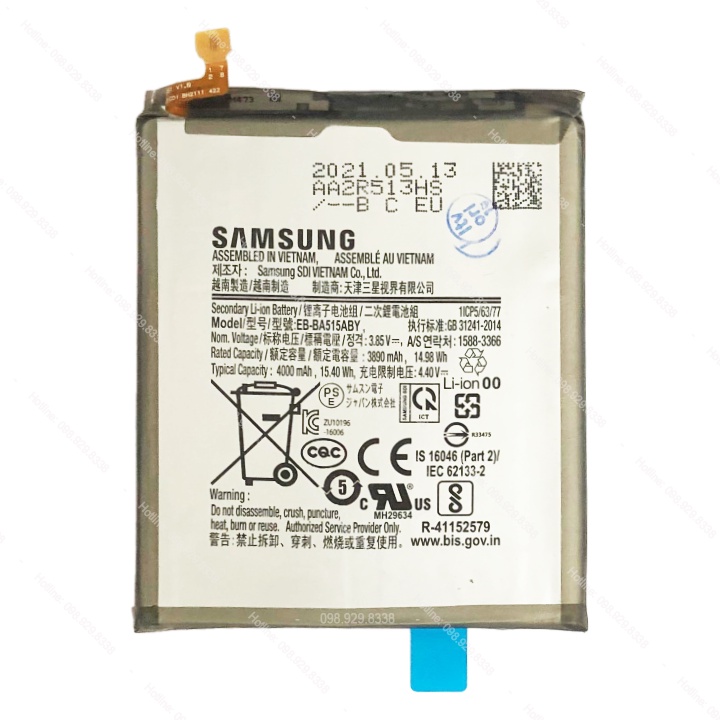 Pin samsung a51 / a515 - pin zin tháo máy thay thế cho điện thoại samsung galaxy a51