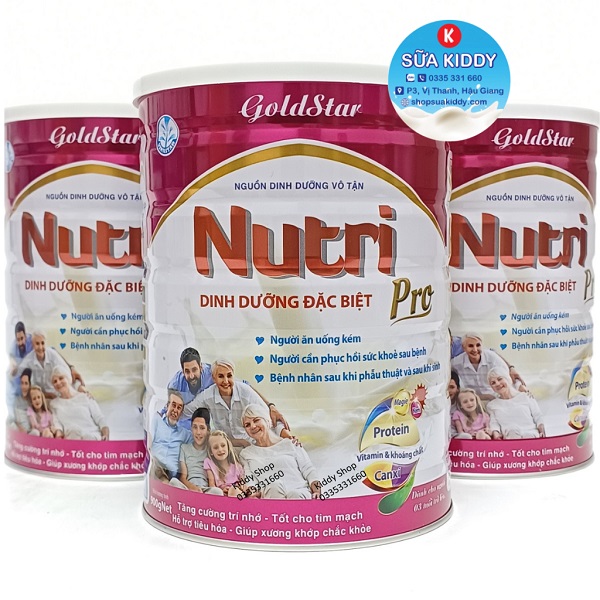 Sữa phục hồi sức khỏe GOLDSTAR NUTRI 900G cho người bệnh, người cần bổ sung dinh dưỡng, tăng đề kháng cho mọi lứa tuổi