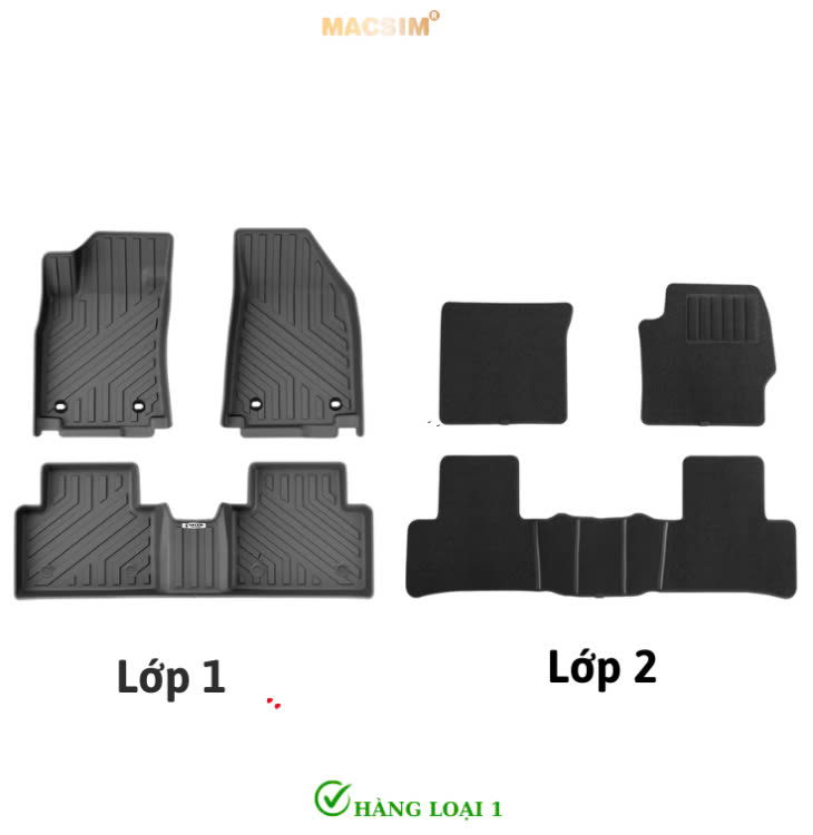 Thảm lót sàn (sd4) ô tô 2 lớp cao cấp dành cho xe MG7 (sd4) nhãn hiệu Macsim chất liệu TPE màu đen Giá 3,900,000 Đồng*Miễn phí vận chuyển