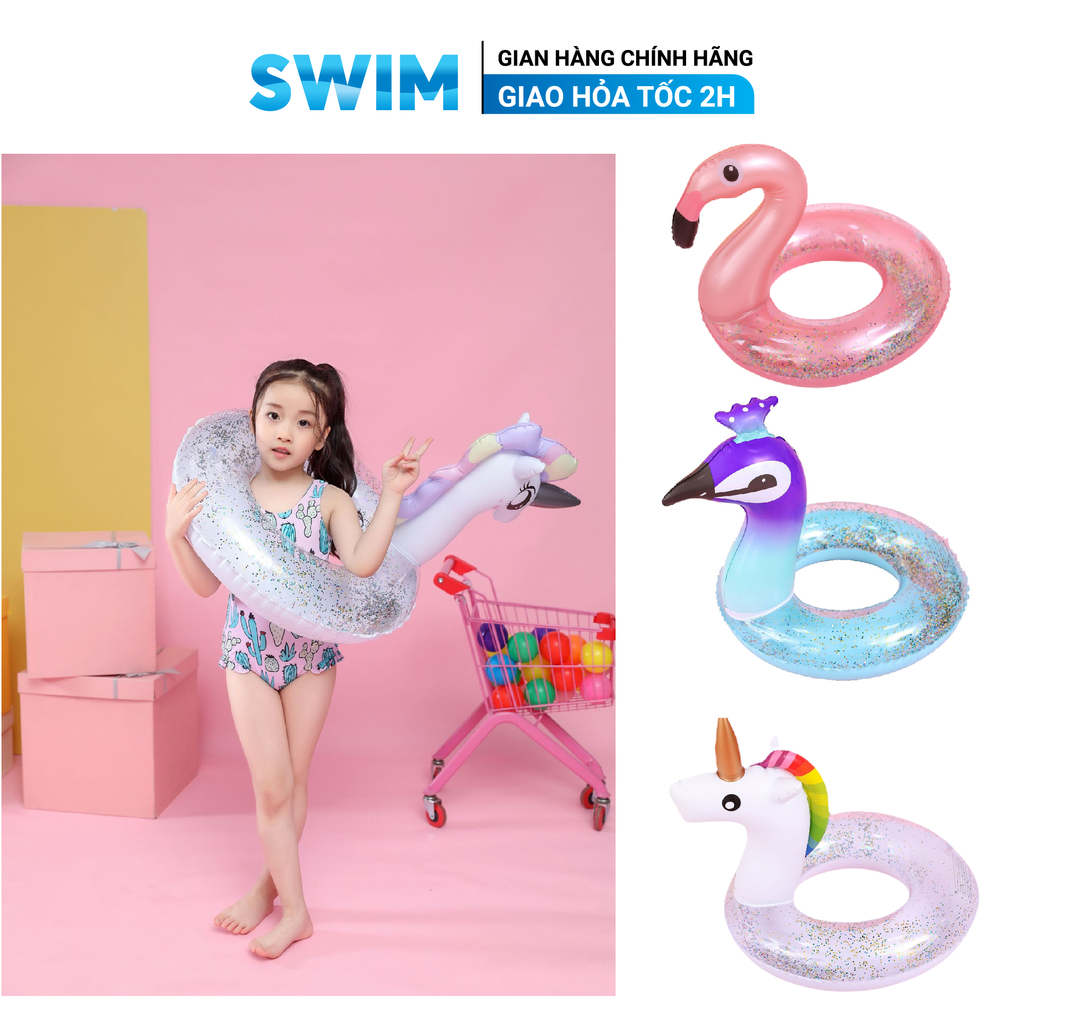 Phao bơi trẻ em swim thiên nga