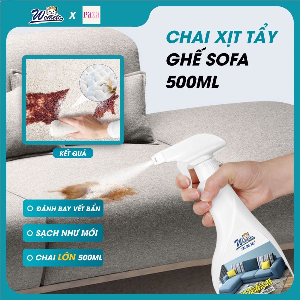 Bình xịt tẩy rửa ghế sofa vải làm sạch ghế sofa thảm nệm tường vải dệt khô tạo tác làm sạch ghế nội thất ô tô khử nhi