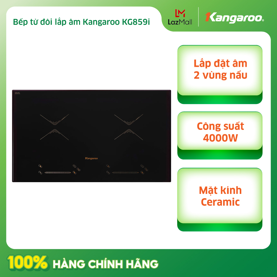 Bếp từ đôi lắp âm Kangaroo KG859i - Hàng chính hãng