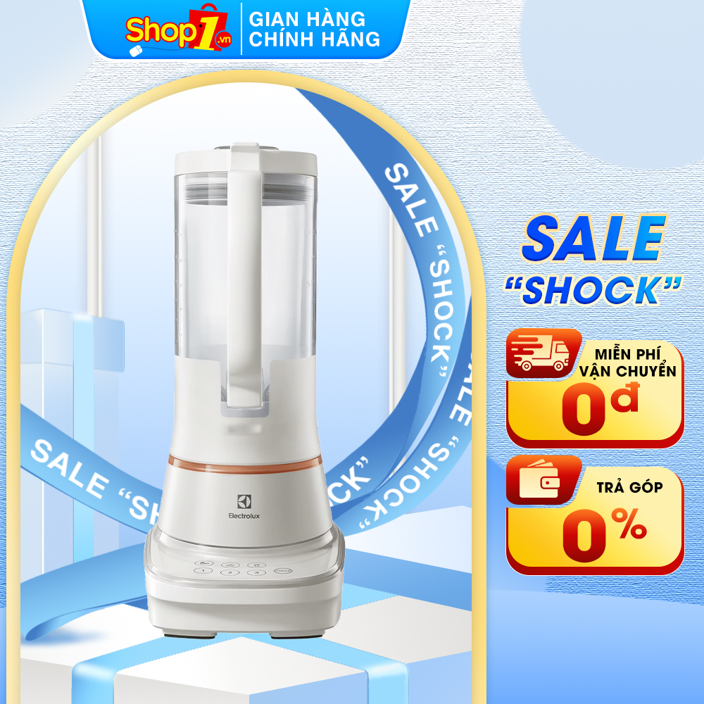 Máy xay sinh tố Electrolux E7TB1-50CW - Công suất 900W Cối xay được cả ướt và khô 3 chương trình cài đặt sẵn