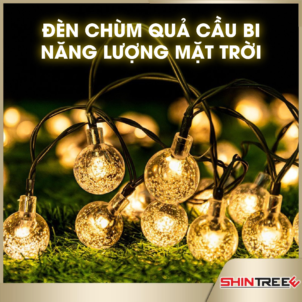 Dây bóng đèn năng lượng mặt trời - đèn led năng lượng năng lượng mặt trời trang trí chống nước, tiết kiệm điện