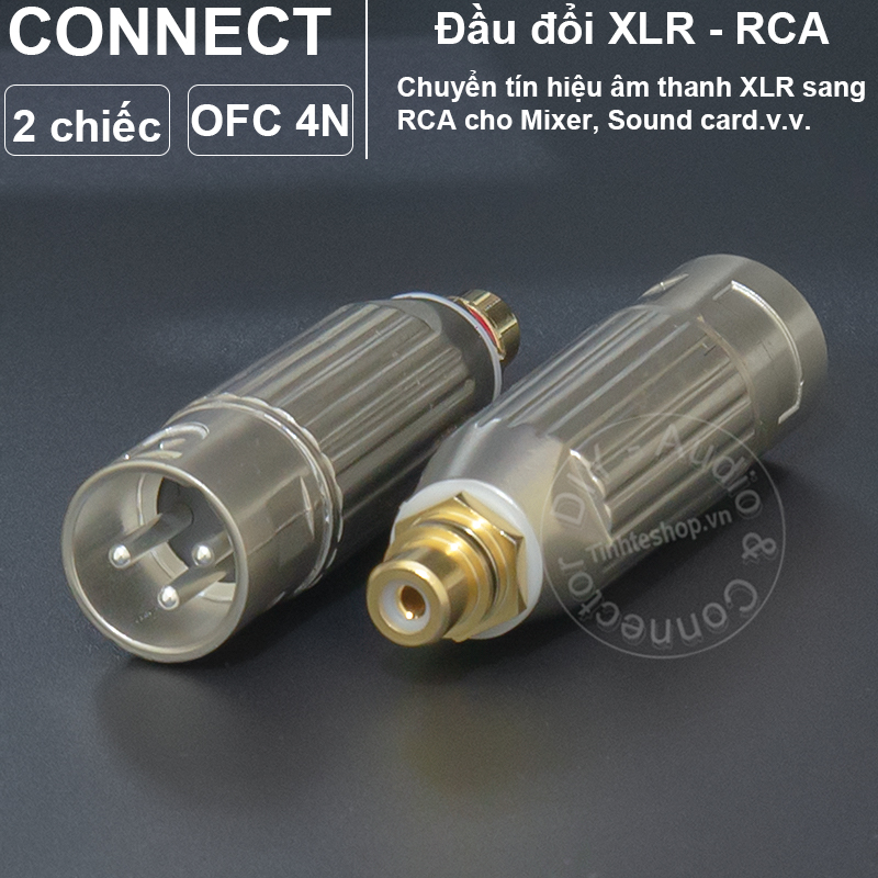 Canon ra av 1 cặp diy - đầu chuyển xlr đực sang av cái