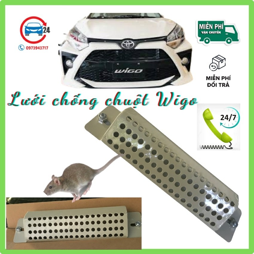 [ XẢ KHO, FREE SHIP] Lưới Chống Chuột Ô Tô Toyota WIGO 2021, Tấm Chống Chuột Xe Toyota Chuẩn From, Bền, Đẹp Không Thể Thiếu