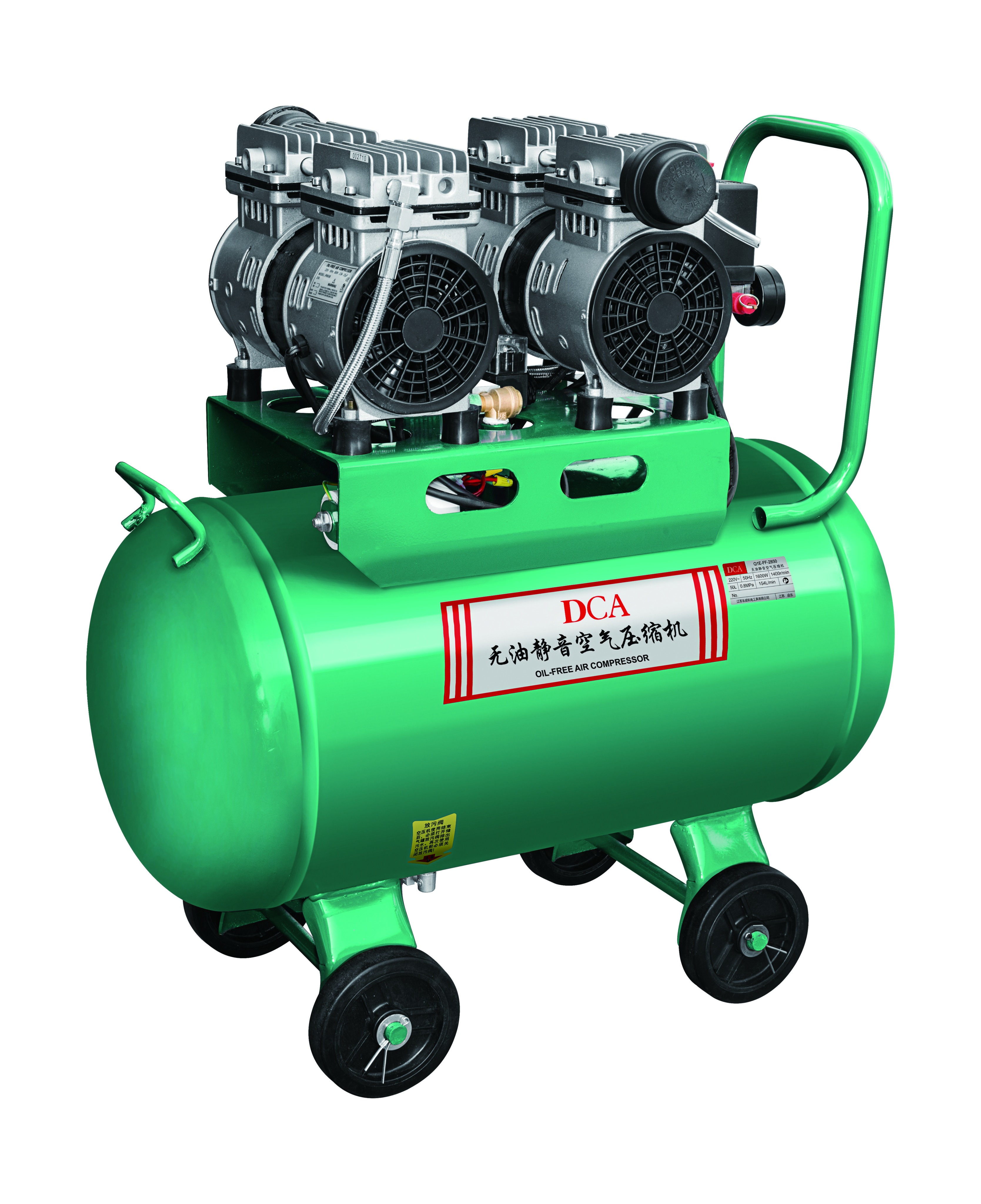 Aqe02-2850 máy nén khí không dầu 50l dca