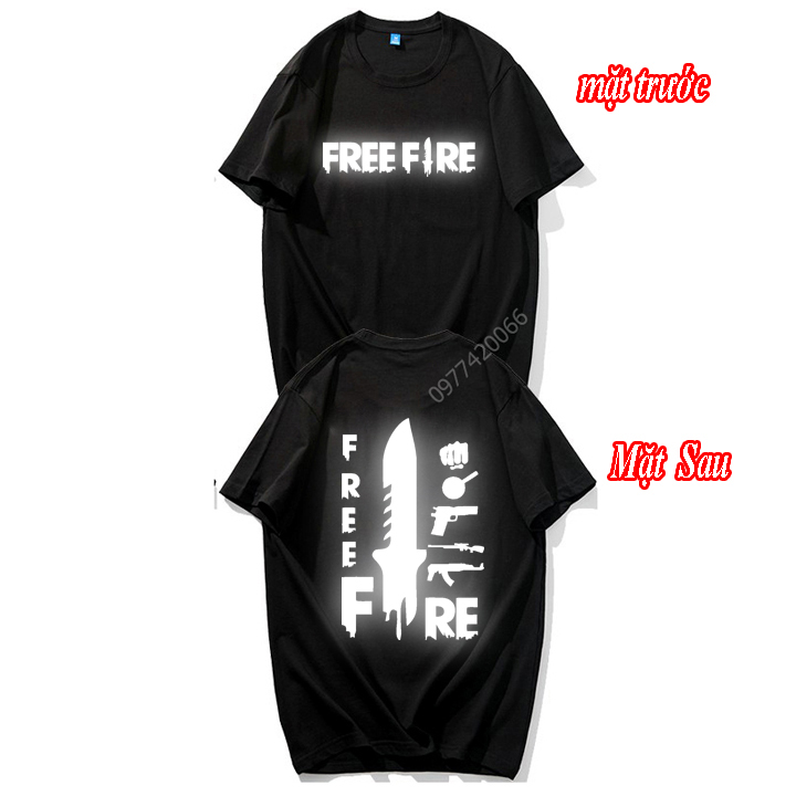 áo free fire, áo phông freefire phản quang, áo thun free fire phản quang