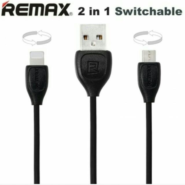 Cáp sạc 2 đầu lightning - micro remax rc-050t