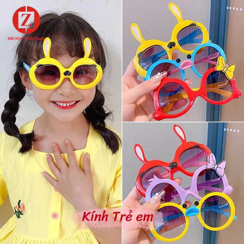 Kính Chông Nắng hoạt hình Thỏ Bunny cho BÉ trai bé gái dưới 30kg, nhiều màu sắc mã T1627