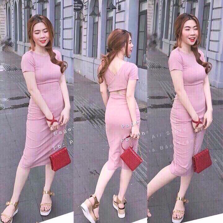 Đầm body tôn dáng hở lưng sexy