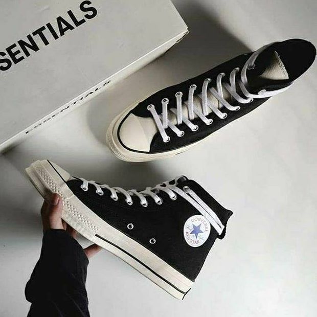 Giày converse 1970s CHUCK x FEAR OF GOD ESSENTIALS HIGH BLACK( Tặng túi converse + bill + tất)