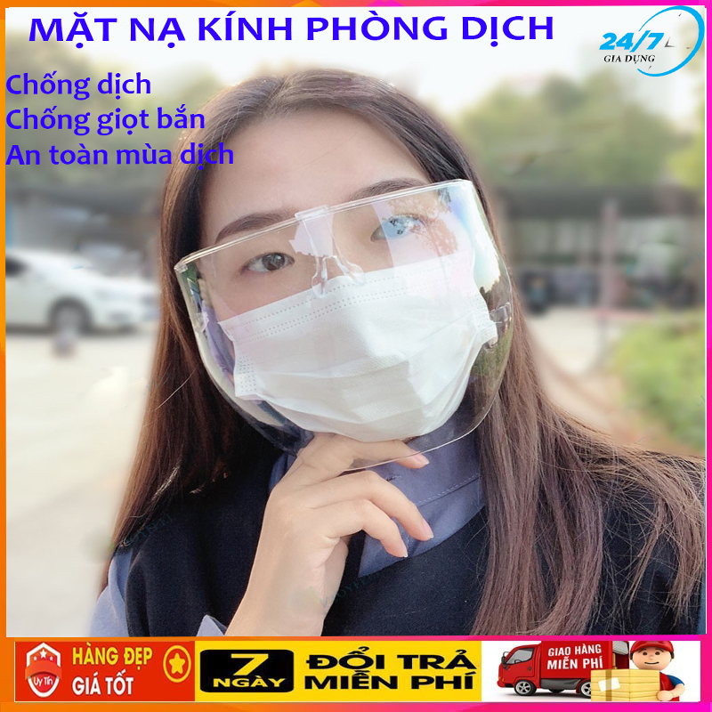 Mặt nạ kính phòng chống dịch FACE SHIELD, kiếng, kính chắn phòng dịch  cho trẻ em, người lớn, mặt nạ bảo hộ y tế trong suốt che hết khuôn mặt chống giọt bắn, bụi, an toàn chống dịch.