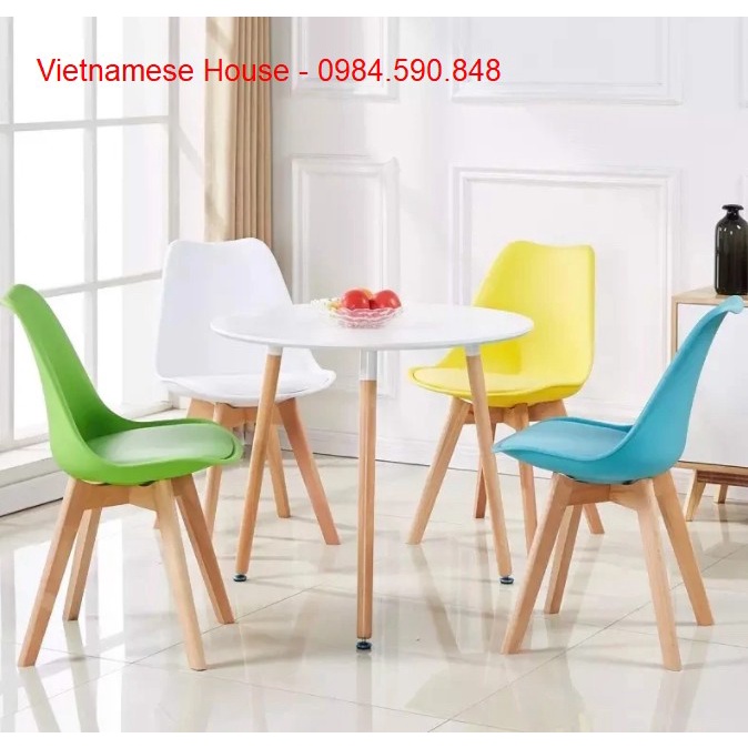 Bàn tròn sofa - bàn trà - cafe - chân tần bì cao 74 cm