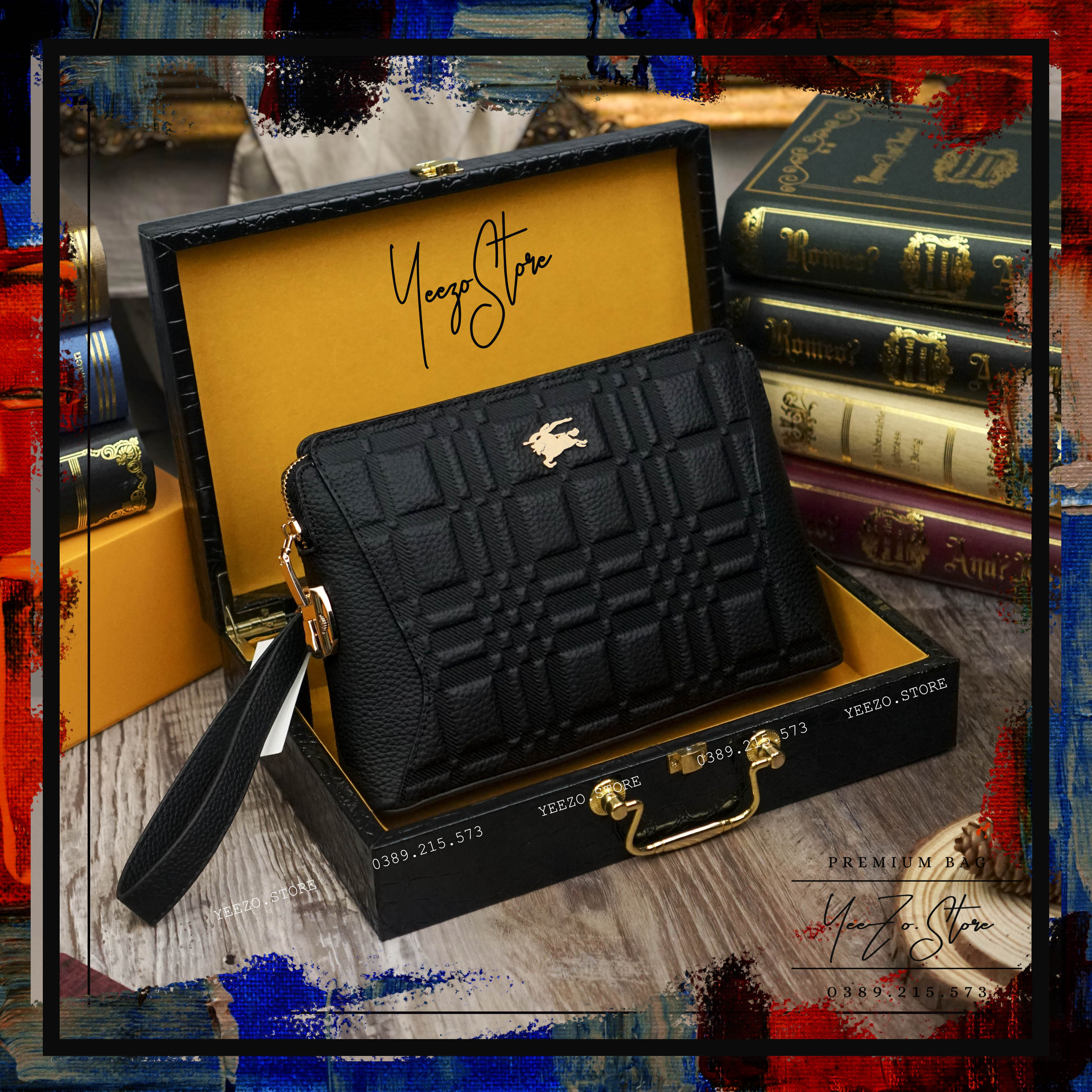 Ví cầm tay cao cấp yeezo store - clutch cầm tay sang trọng b6661