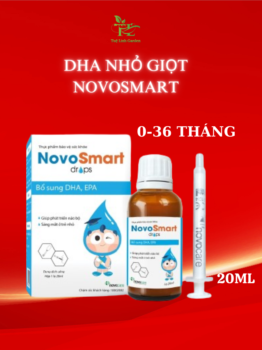 DHA cho bé Novocare Novosmart DHA nhỏ giọt, không tanh, hỗ trợ phát triển trí não