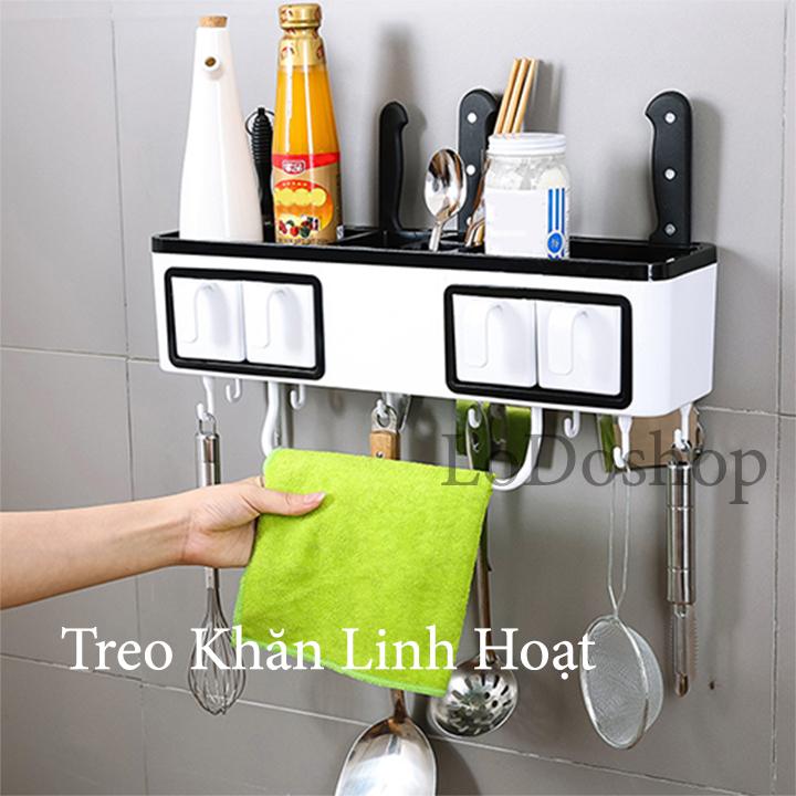 Kệ nhà bếp đa năng RA815 - Kệ để gia vị - Kệ đựng muỗng đũa cao cấp - Kệ dán tường nhà bếp - Dụng cụ nhà bếp thông minh - Khay đũa muỗng - Không cần khoan tường