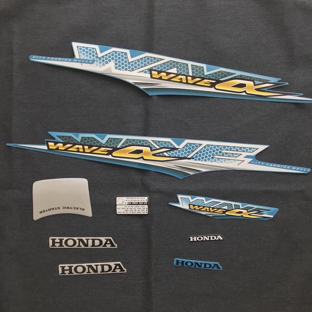 [Siêu Sale] Bộ Tem 3 Lớp dành cho Honda Wave Alpha 2018 (màu Xanh Dương Nhạt) - Tem 3 Lớp Wave Alpha 2018