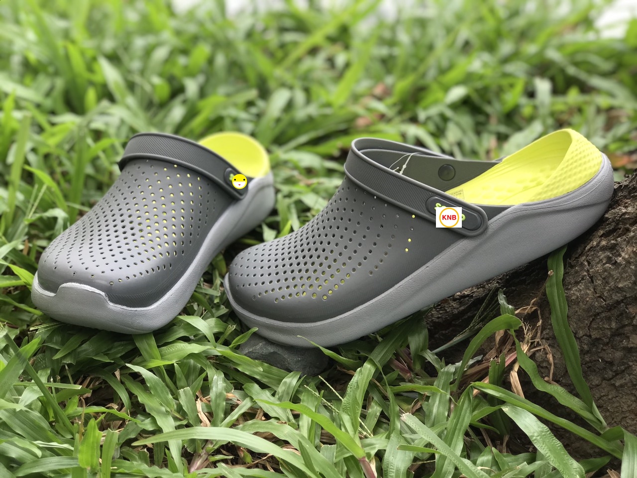 DÉP CROSS NAM LITERIDE XÁM LÓT VÀNG - dép cá sấu - dép crocs - dép sục - dép nam - dép nữ - dép cross - dép quai hậu - dép Literide - dep suc - dep ca sau - dep crocs