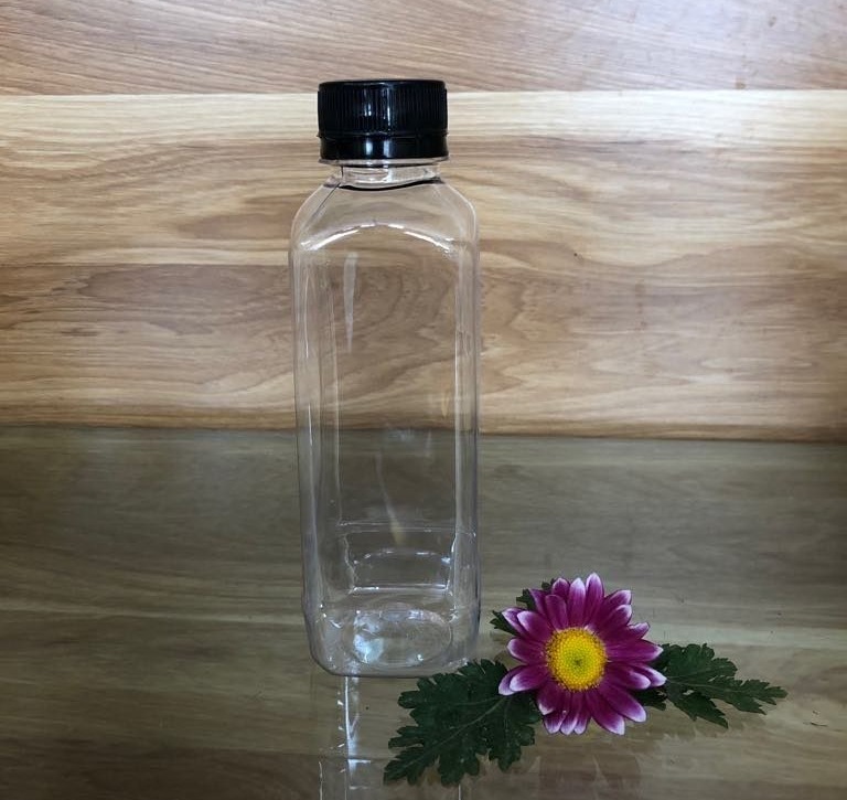 10 chai nhựa vuông 250ml dùng đựng trà sữa, nước ép, sữa chua...