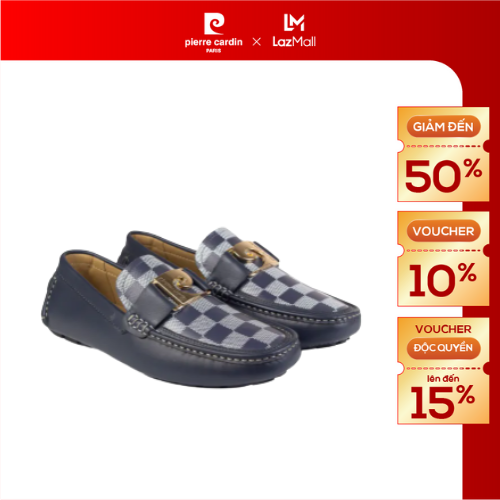 Giày Casual nam, giày mọi Pierre Cardin chất liệu da bò thật dập vân 3D, đế cao su chống trơn trượt, thiết kế sang trọng, PCMFWLH 525