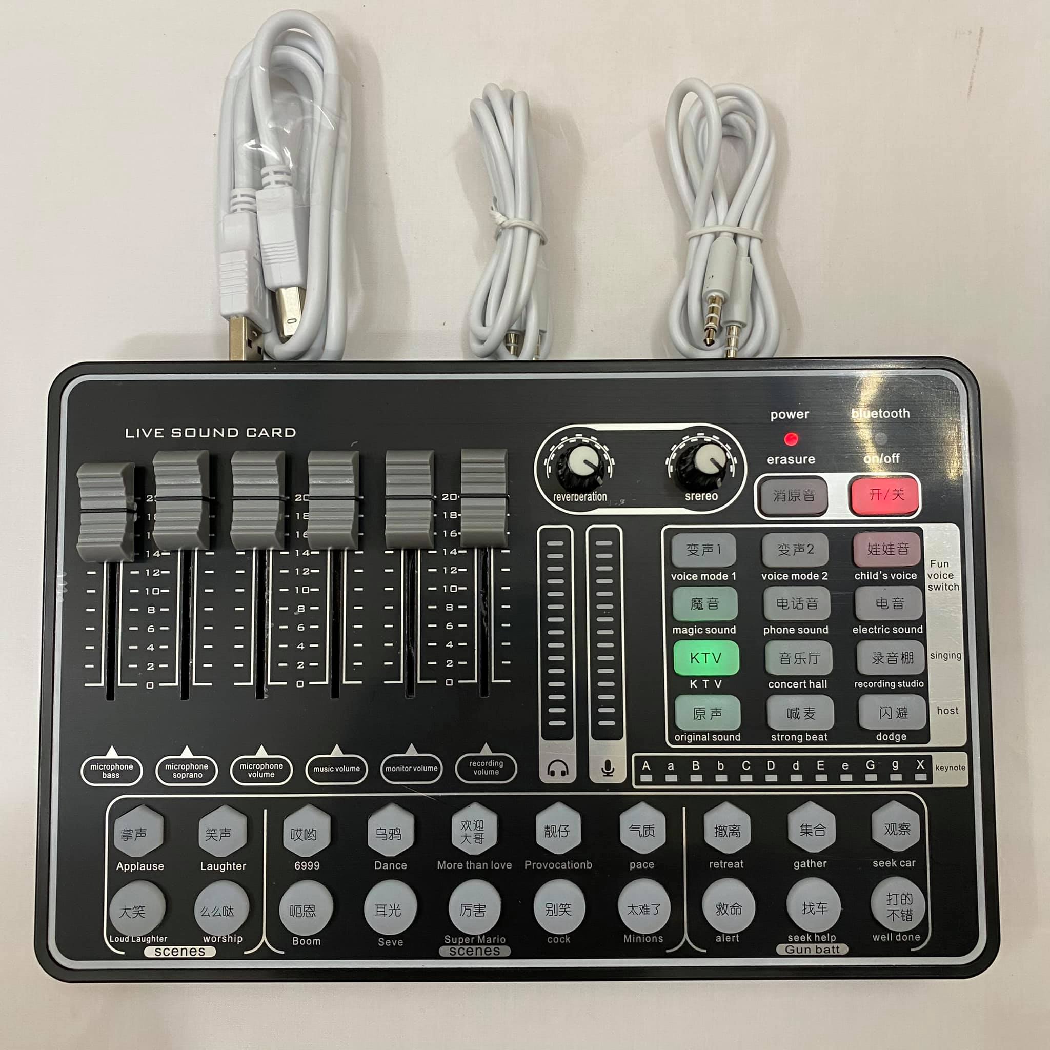 Sound card thu âm Live stream H9 kết nối Bluetooth đẳng cấp 2018
