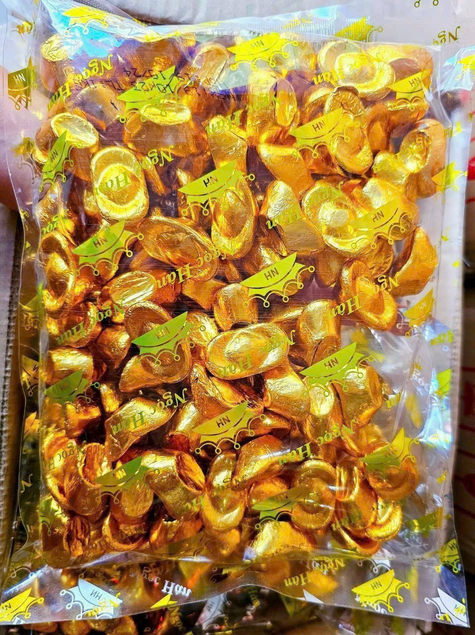 Túi 500g Kẹo Socola Thỏi Vàng Ngọc Hân Thơm Ngon- Tết 2024